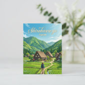 Shirakawa-go Japan Postkarte (Stehend Vorderseite)