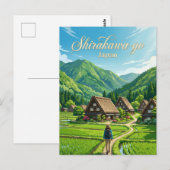 Shirakawa-go Japan Postkarte (Vorne/Hinten)