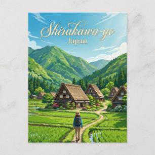 Shirakawa-go Japan Postkarte