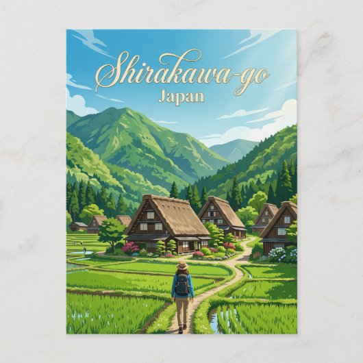 Shirakawa-go Japan Postkarte (Vorderseite)