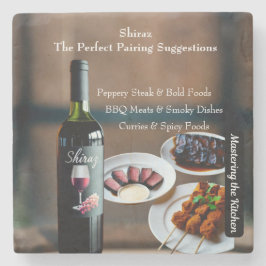 Shiraz Weinbegleitungs Guide / Die Küche meistern Steinuntersetzer