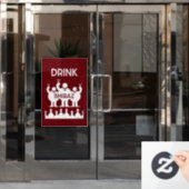 Shiraz Wine Drinkers Fensteraufkleber (Büro Tür)