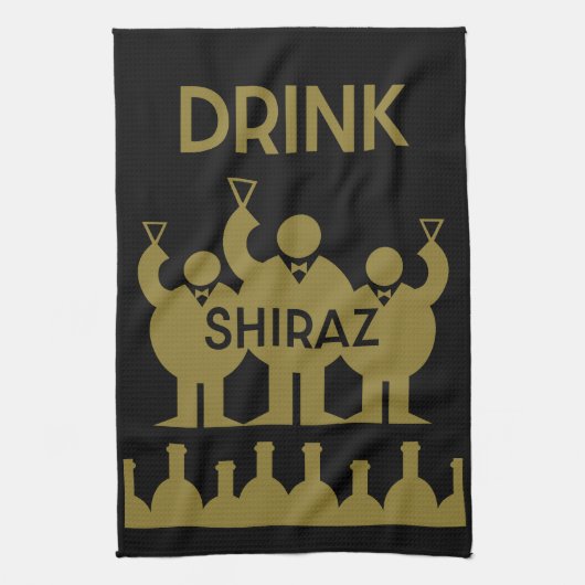 Shiraz Wine Drinkers Geschirrtuch (Vertikal)