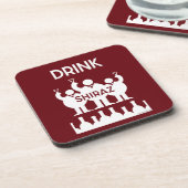 Shiraz Wine Drinkers Getränkeuntersetzer (Linke Seite)