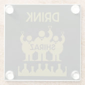 Shiraz Wine Drinkers Glasuntersetzer (Rückseite)