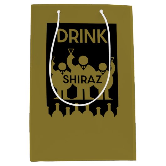 Shiraz Wine Drinkers Mittlere Geschenktüte (Vorderseite)