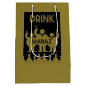 Shiraz Wine Drinkers Mittlere Geschenktüte (Rückseite)