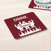 Shiraz Wine Drinkers Rechteckiger Pappuntersetzer (angewinkelt)