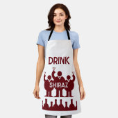 Shiraz Wine Drinkers Schürze (Getragen)
