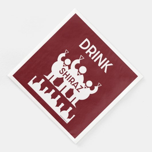 Shiraz Wine Drinkers Serviette (Ecke)
