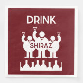 Shiraz Wine Drinkers Serviette (Vorderseite)