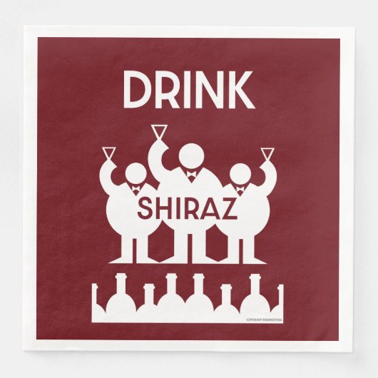 Shiraz Wine Drinkers Serviette (Vorderseite)