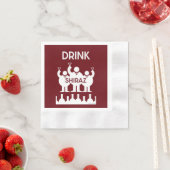 Shiraz Wine Drinkers Serviette (Beispiel)