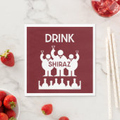 Shiraz Wine Drinkers Serviette (Beispiel)
