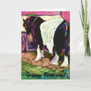 Shire Horse Birthday Card Karte
