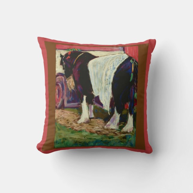 Shire Horse Cushion oder Kissen (Vorderseite)
