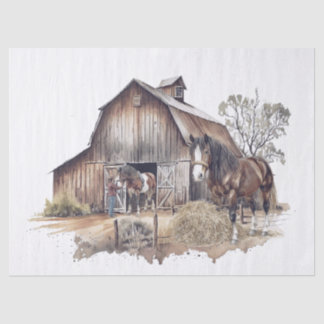Shire Horses Seidenpapier