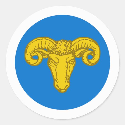 Shire of Ramsgaard Populace Abzeichen Runder Aufkleber (Vorderseite)