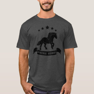 Shire-Pferdesilhouette-Geschenk Reitsport-Geschenk T-Shirt