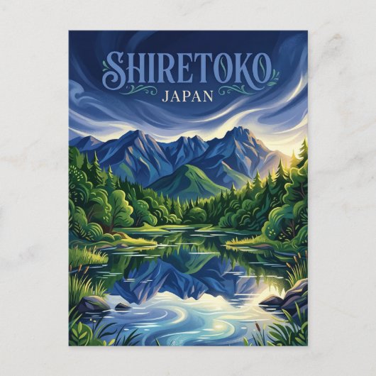 Shiretoko Fünf Seen Japan Postkarte (Vorderseite)