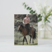 Shirless Putin reitet ein Pferd Postkarte (Stehend Vorderseite)