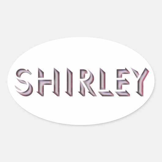 Shirley-Aufkleber Ovaler Aufkleber (Vorderseite)