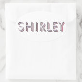 Shirley-Aufkleber Ovaler Aufkleber (Tasche)