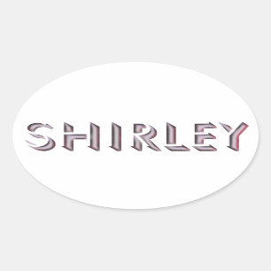 Shirley Aufklebername Ovaler Aufkleber