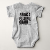 Shirley Chisholm Folding Chair Baby Strampler (Rückseite)