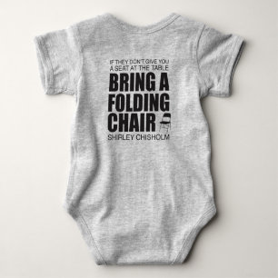 Shirley Chisholm Folding Chair Baby Strampler