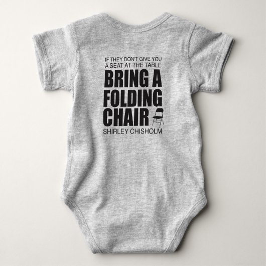Shirley Chisholm Folding Chair Baby Strampler (Rückseite)