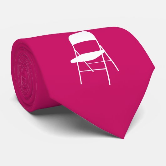 Shirley Chisholm Folding Chair Neck Tie | Heiß ros Krawatte (Gerollt)