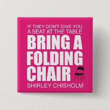 Shirley Chisholm Folding Chair Pink