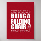 Shirley Chisholm Folding Chair Poster (Vorne)
