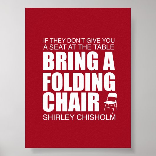 Shirley Chisholm Folding Chair Poster (Vorne)