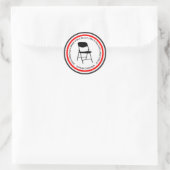 Shirley Chisholm Folding Chair Quote Empowering Runder Aufkleber (Tasche)