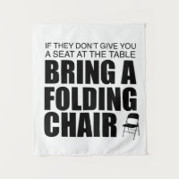 Shirley Chisholm Folding Chair Tapestry | weiß