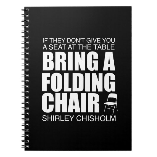 Shirley Chisholm Folgekessel Notebook Notizblock (Vorderseite)