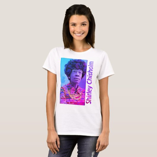 Shirley Chisholm lila hued T-Shirt (Vorne ganz)
