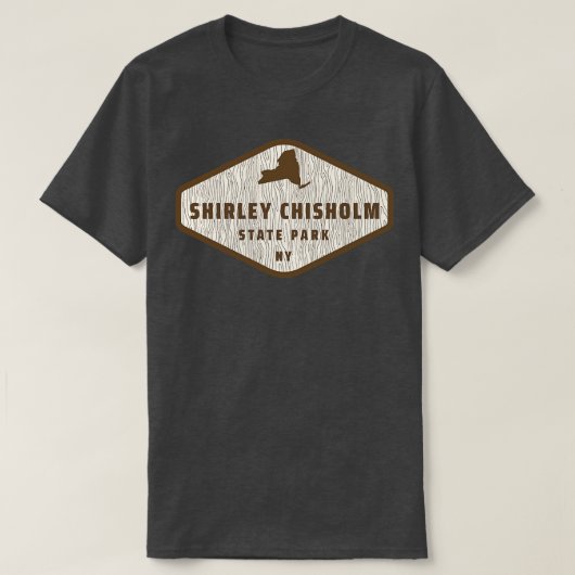 Shirley Chisholm Staat Park New York Tree Log Text T-Shirt (Design vorne)