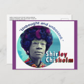 Shirley Chisholm "unbesetzt" Postkarte (Vorne/Hinten)