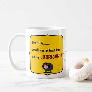 Shirley Funny Sheep Verwenden Sie LubricGelbe Mono Kaffeetasse