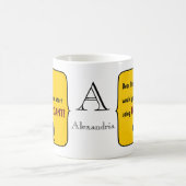 Shirley Funny Sheep Verwenden Sie LubricGelbe Mono Kaffeetasse (Mittel)