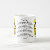Shirley, Geschichte, Bedeutung und die Kaffeetasse (Mittel)