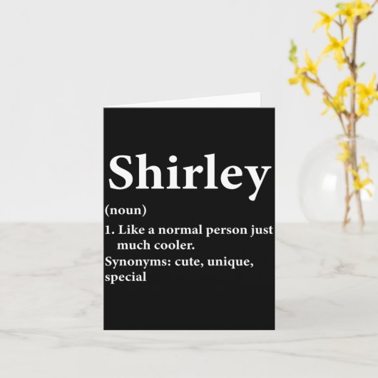 Shirley Name Definition Funny D  Karte (Gelbe Blume)