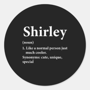 Shirley Name Definition Lustig D Runder Aufkleber
