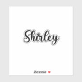Shirley Name - Handgeschriebene Kalligrafie Aufkleber (Blatt)