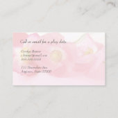 Shirley schlägt nahe Mama auf Telefonnummerkarte (Rückseite)