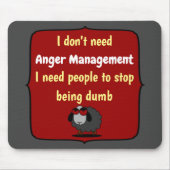 Shirley Sheep Funny Sarcasm Anger Management Dumb Mousepad (Vorne)