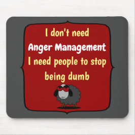 Shirley Sheep Funny Sarcasm Anger Management Dumb Mousepad